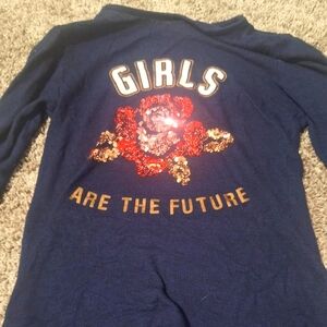 Navy blue, long sleeve to shift.